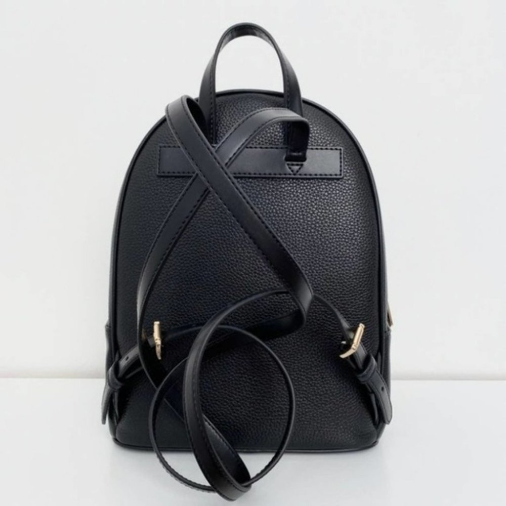 New Michael Kors Adina Backpack Medium black leather bag new - Picture 4 of 8